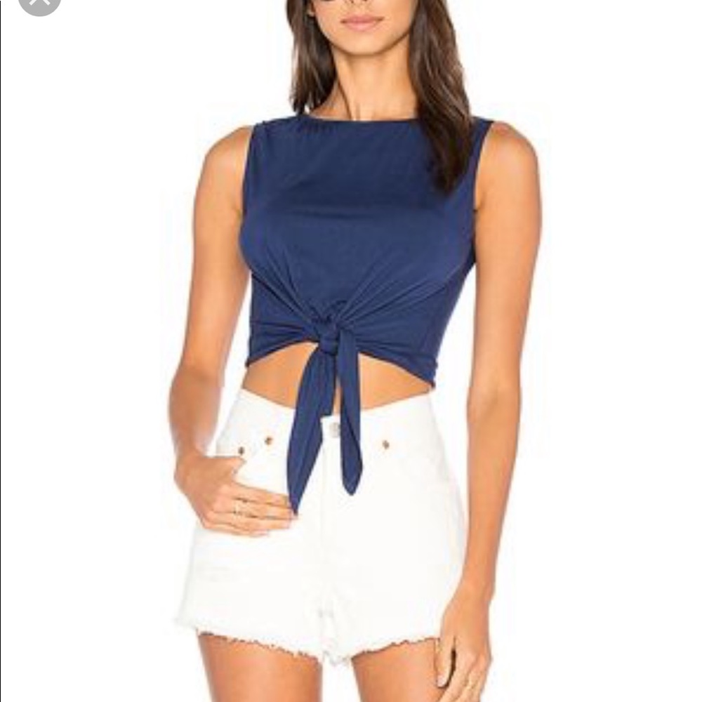 Grey- tie tank top
